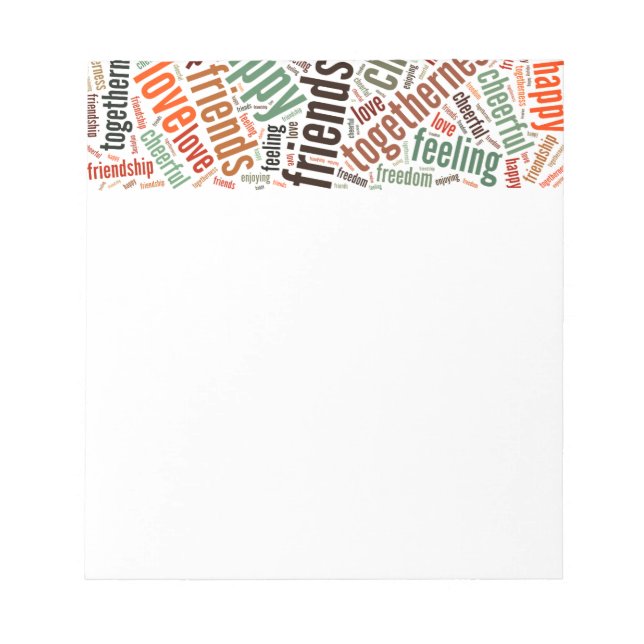 Bloco De Notas Palavras positivas design (Frente)