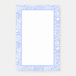 Bloco De Notas Pale Blue e White Paisley Bonito