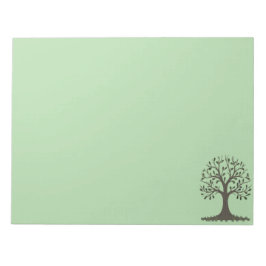Bloco De Notas 🌳 Pale Green Tree of Life Notepad - Stationery