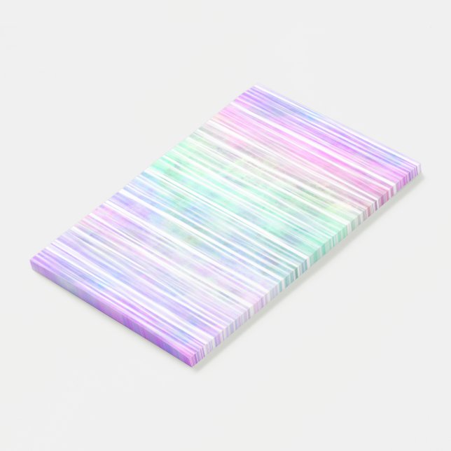 Bloco De Notas pale rainbow brush stroke stripes : (Inclinado)