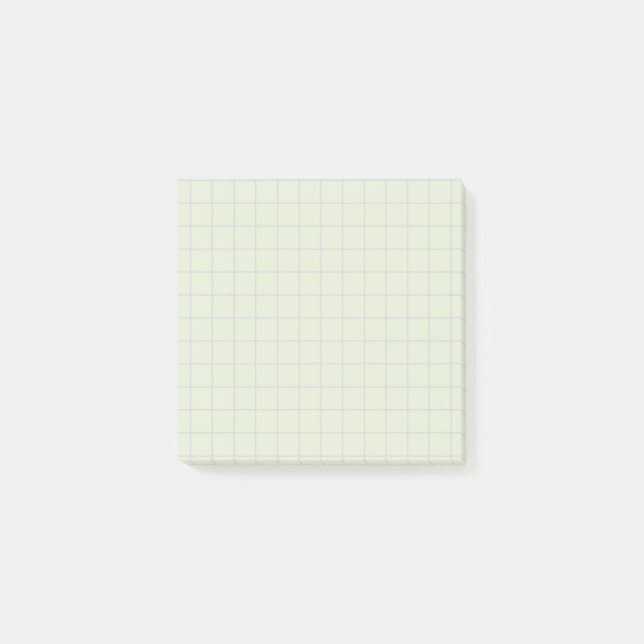 Bloco De Notas Pale Teal Checkered Pattern Soft Grid Design (Frente)