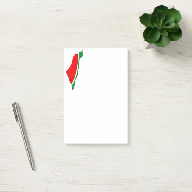 Bloco De Notas Palestina - Mapa Watermelon - Símbolo da liberdade (Escritótio)