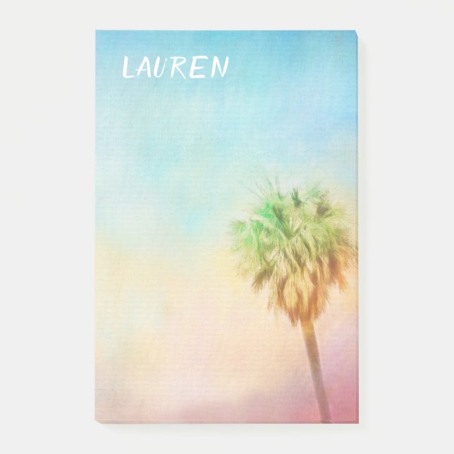 Bloco De Notas palmeira tropical natureza arte personalizar perso (Frente)