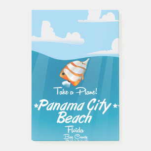 Bloco De Notas Panama City Beach, viagens vintage de poster na Fl