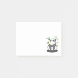 Bloco De Notas Panda branca e negra em bambu