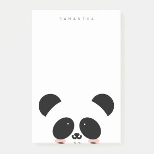 Bloco De Notas Panda Kawaii Adicione Seu Nome