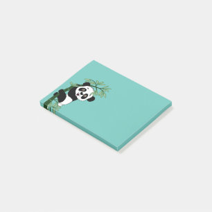 Bloco De Notas Panda no bambu
