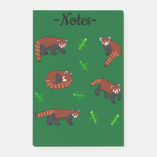 Bloco De Notas Panda Vermelho