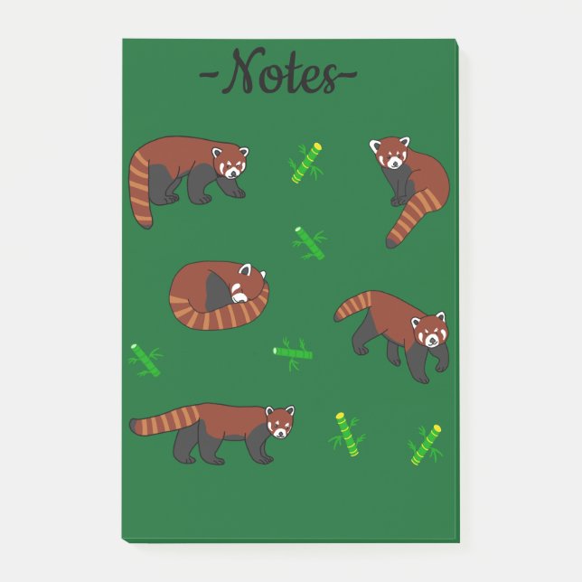 Bloco De Notas Panda Vermelho (Frente)