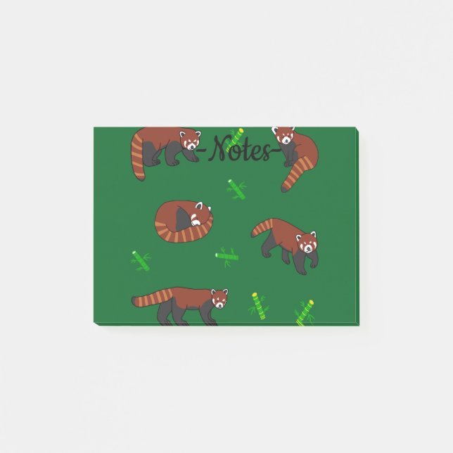 Bloco De Notas Panda Vermelho (Frente)
