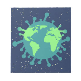 Bloco De Notas Pandemia Global (Partícula Vírus) (Infecção Viral)