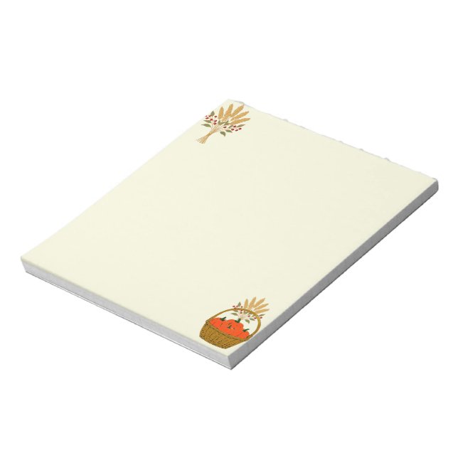 Bloco De Notas 📝Panier de Citrouilles et Blé d'Automne (Invertido)