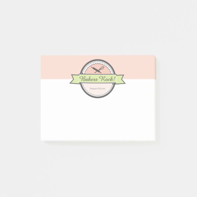 Bloco De Notas panificação de papel a cores personalizado (Frente)