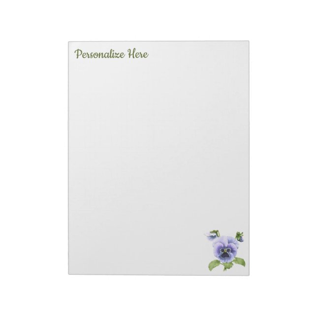 Bloco De Notas Pansies Roxas (Invertido)