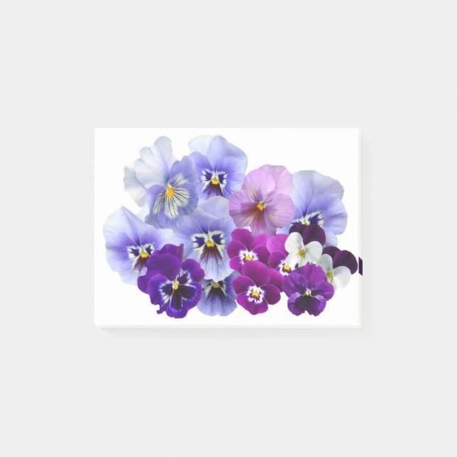 Bloco De Notas Pansy Isolated Violet Nature Flower Violet Family. (Frente)