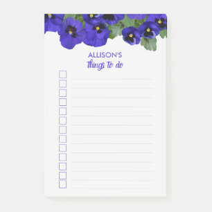 Bloco De Notas Panteras Florais - As coisas a fazer listam o nome