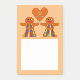 Bloco De Notas Pão de Natal lésbico Casal feminino