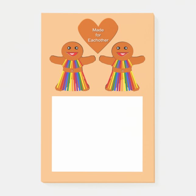 Bloco De Notas Pão de Natal lésbico Casal feminino (Frente)