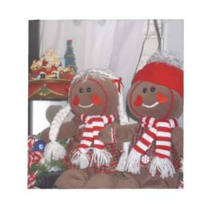 Bloco De Notas Pão de Natal Pingando Casais Pingando Animais Ench