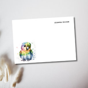 Bloco De Notas Papagaio Personalizado Moderno Aquarela Fofa