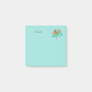 Bloco De Notas Papagaio Tropical Macaw Personalizado 3x3 Postado