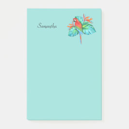 Bloco De Notas Papagaio Tropical Personalizado 4x6