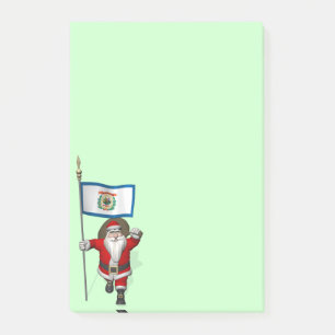 Bloco De Notas Papai Noel Com Alferes Da Virgínia Ocidental