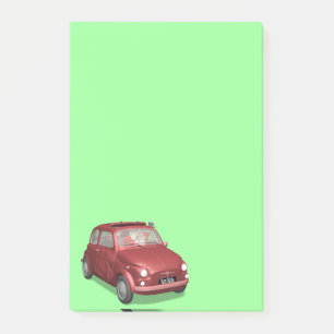 Bloco De Notas Papai Noel Em Fiat 500