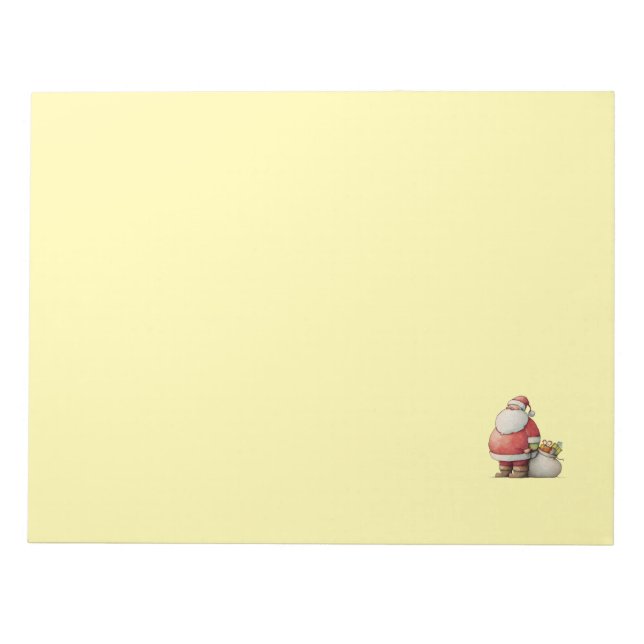 Bloco De Notas Papai Noel Fofo Esmeralda Simples  (Frente)