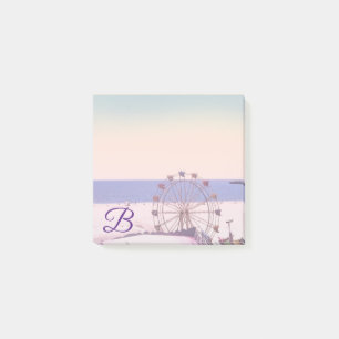 Bloco De Notas Papais noeis Cruz Beach Boardwalk monograma