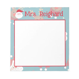 Bloco De Notas Papais noeis de Natal personalizados e renas