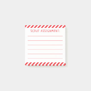 Bloco De Notas Papais noeis Elf Scout Assignment Posta Notas