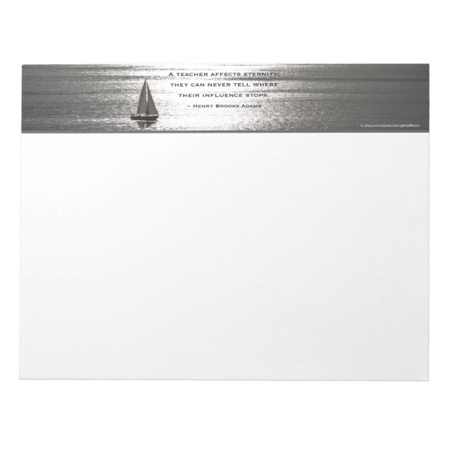 Bloco De Notas Papais noeis Monica Sailing, para professores - Bl (Frente)