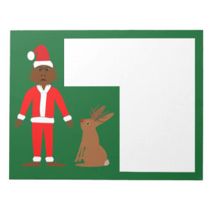 Bloco De Notas Papais noeis Sasquatch e Jackalope Christmas
