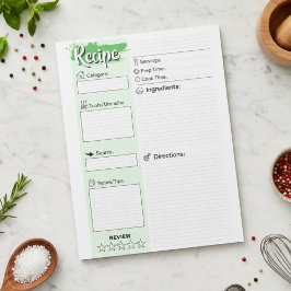 Bloco De Notas Papeis de Receita Página Completa em Branco Person