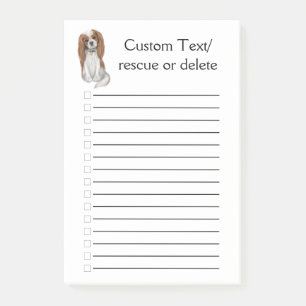 Bloco De Notas Papel Blenheim Cavalier King Charles Spaniel
