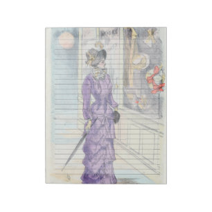 Bloco De Notas Papel Completo - Vintage Victorian Fashion Dress