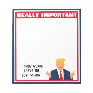 Bloco De Notas Papel de animação do Funny Donald Trump com cita