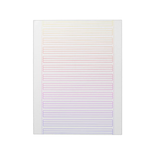 Bloco De Notas Papel de Caligrafia Alemã – 3 Linhas com Moldura (Invertido)