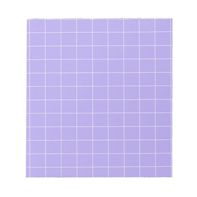 Bloco De Notas Papel de Carta Clássico Verificado em Gingham Roxo (Frente)