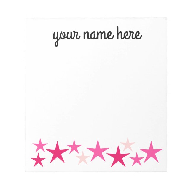Bloco De Notas Papel de Carta de Estrelas Personalizadas para Rap (Frente)