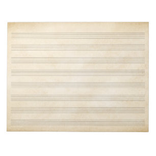 Bloco De Notas Papel de carta de papel manuscrito de música fals