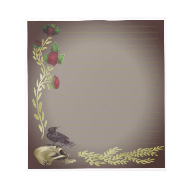 Bloco De Notas Papel de carta Gótico (Frente)