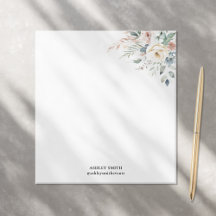 Papel de carta para monograma floral elegante