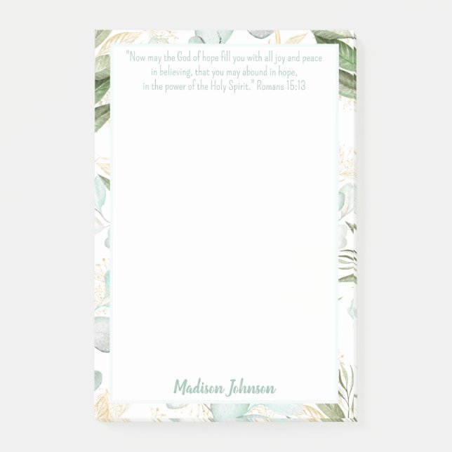 Bloco De Notas Papel de Carta Personalizada Eucalyptus (Frente)