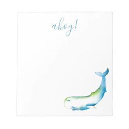 Bloco De Notas Papel de Carta Personalizado de Baleia Azul-Cria