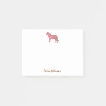 Papel de Carta Personalizado de Script Tigre-Rosa 