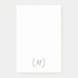 Bloco De Notas Papel de carta personalizado laurel monograma