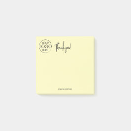 Bloco De Notas Papel de Carta Pessoal Simples Obrigado Amarelo