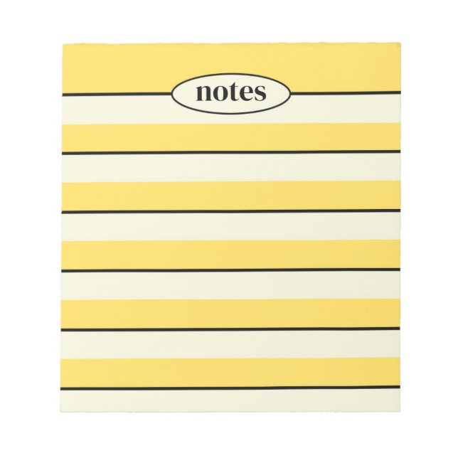 Bloco De Notas Papel de carta preto e amarelo para notas e Na mod (Frente)